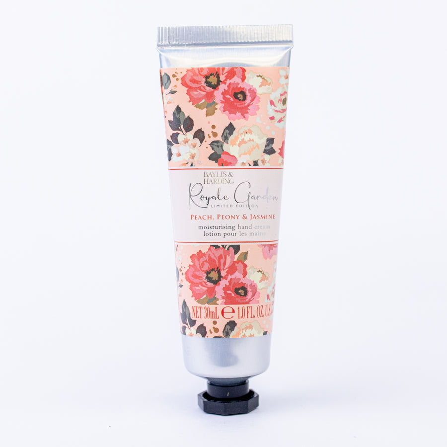 BAYLISS & HARDING ROYALE GARDEN HAND CREAM-Peach,Peony & Jasmine- 30 ML