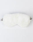 WHITE SLEEPING MASK WITH FUR